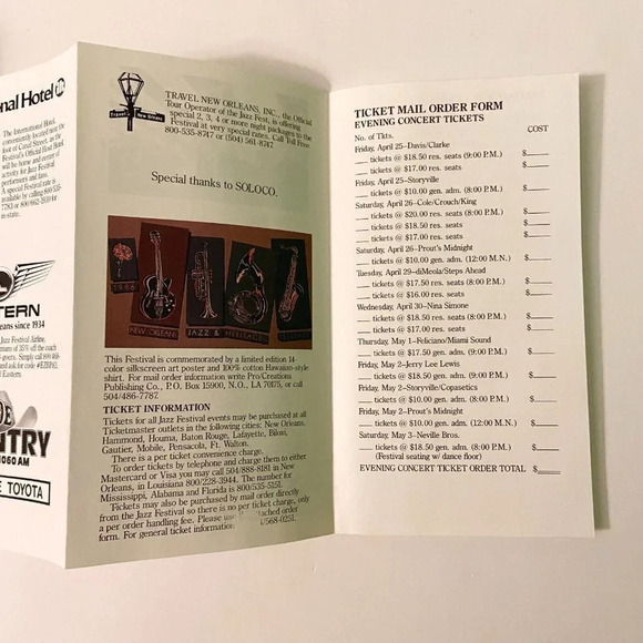 Vintage New Orleans Tour Brochure Mississippi River Cruise and Jazz Festival - Picture 12 of 15